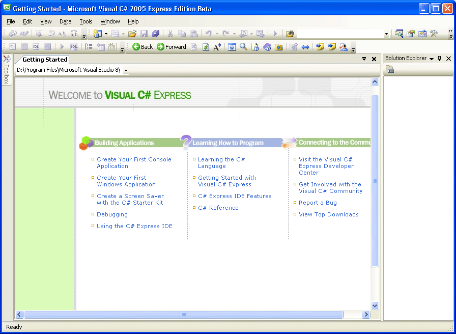 Visual C# 2005 Express Edition Beta